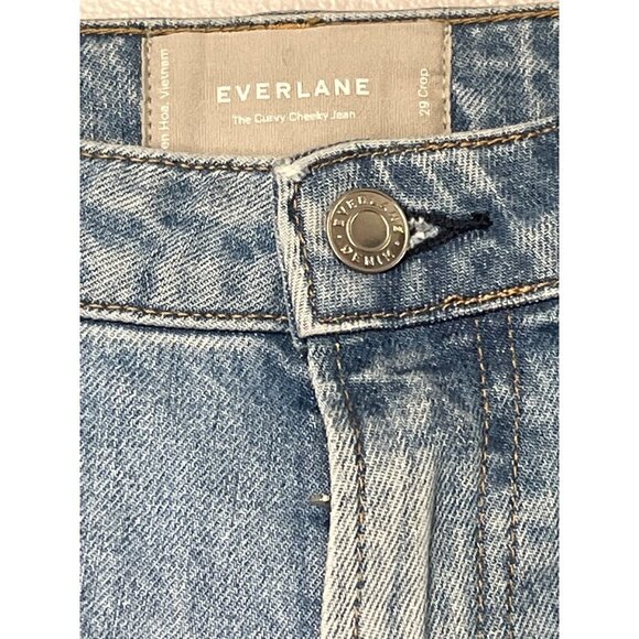 Everlane The Curvy Cheeky Straight Jeans in Sky Blue Wash 29 New Denim Pants - Picture 7 of 13